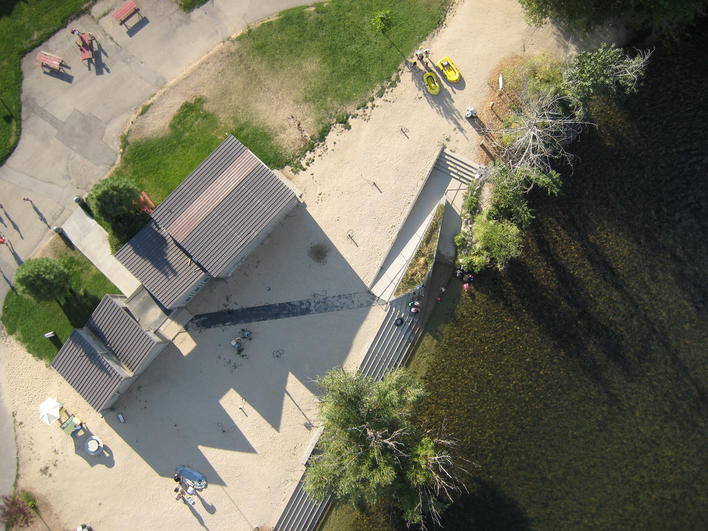 Comprehensive outdoor recreation facilities including water access, trails, and gathering areas